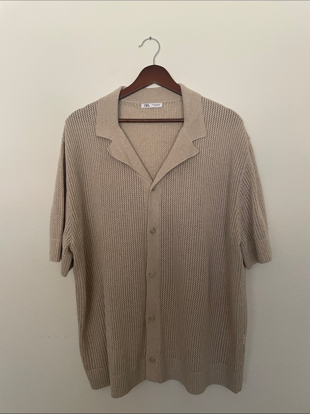 Zara Knit Button-Down Shirt